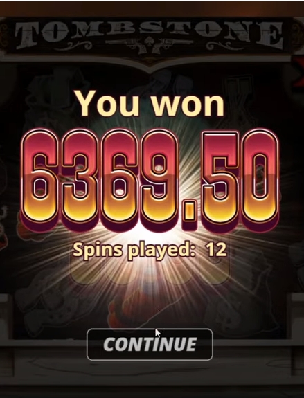 Big Win on Tombstone Slot