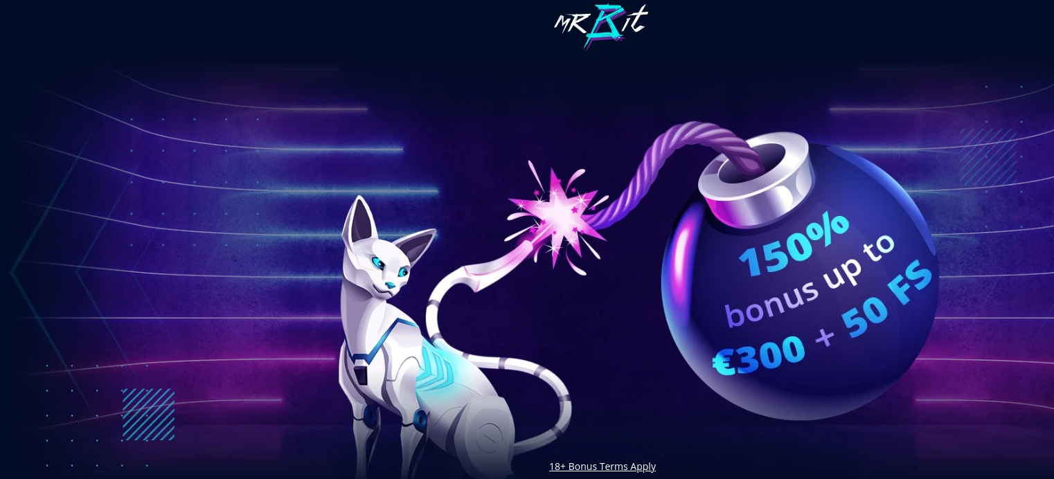 Velkomstkampanje med 150% bonus og 50 FS fra Mr Bit